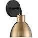NUVO 60-6791 Sloan Bathroom Vanity (Matte Black/Burnished Brass, 1 Lt. Vanity)