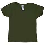American Apparel - Infant Baby Rib Short Sleeve Lap T, Olive, 18-24
