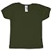 American Apparel - Infant Baby Rib Short Sleeve Lap T, Olive, 18-24