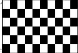 Checker Black & White F1 Nascar Racing Large 3 X 5 Feet Flag Banner .. Great Quality ... New