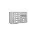 Salsbury Industries 3805D-08AFU Horizontal (Includes 3705D-08AFU 3805D-ALM Enclosure) -Double Column Doors Loading Access Surface Mount 4C Mailbox Unit-Dbl Col-8 MB1 DRS-Aluminum-Front-USPS