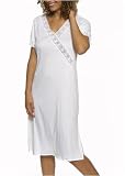 Hanro Cotton Lace short sleeve nightgown