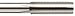 Union Butterfield 1700(M) High-Speed Steel Hand Tap, Uncoated (Bright) Finish, Round Shank with Square End, Bottoming Chamfer, M5-0.80 Thread Size