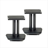 Black Satin Wood Speaker Stands