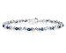 10k White Gold Diamond and Sapphire Bracelet