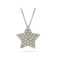 Sparkling Pave CZ Sterling Silver Star Pendant
