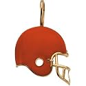 14K Yellow Gold Cleveland Browns Enamel Helment Pendant