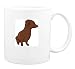 Mug with smooth, dog, daschund, haired, pet, animal