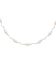 Sterling Silver 6-6.5mm Pink Freshwater Cultured Pearl Necklace