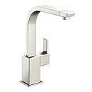 Moen S7170CSL 90-Degree One-Handle High Arc Kitchen Faucet, Classic Stainless
