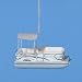 RESIN PONTOON BOAT ORNAMENT
