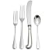 SILVER 4 PC PLACE SET - PLACE SET, STERLING SILVER, QUEEN ANNE COLLECTION, (SET OF 4)