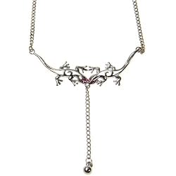 Back Belly Chain Lizard with CZ
