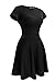 Heloise Women's A-Line Cap Sleeves Pleated Little Cocktail Party Dress