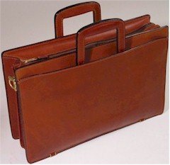 Schlesinger Classic Top Zipper Double Gusset-Brown