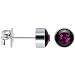 5mm Bezel February Birthstone Stud Earrings