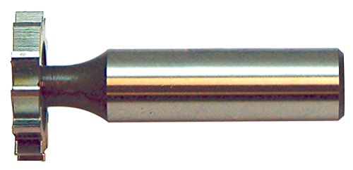 KEO 94076 Cobalt Steel Woodruff Keyseat Cutter, Uncoated (Bright) Finish, Round Shank, 1/2