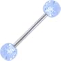 Blue Mist Glitter Tongue Ring