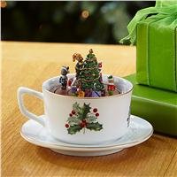 Teacup Christmas Music Box