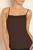 Stretch Cotton Lace Trim Vest [T61-3684L-S]