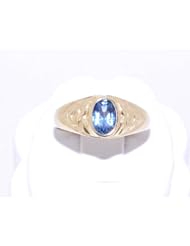 14K Yellow Gold Birthstone Baby Ring