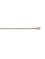18K Gold Pink Wheat 1.7mm Necklace 16 Inch