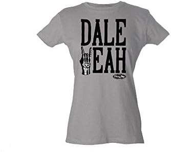 JR Motorsports Grey "Dale Yeah" with Skeleton Glove T-Shirt-Women's Short Sleeve-XL