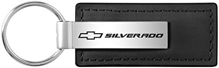 Silverado Black Leather Key Chain For Chevrolet