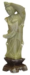 Chinese lady figurine - hand carved soapstone