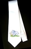 Click for more about Party Decoration Necktie with elephant, carrying, trunk, log, working - .