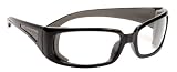 Body Glove 90408 V-Line+ Dual-Lens High Impact Safety Glasses, Black Frame, Clear Lens