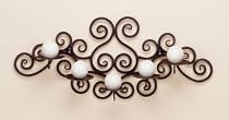 Wrought Iron Swirl Wall 5-Candle Sconce