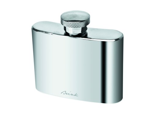 Present Time Brink Hip Flask, Stainless Steel