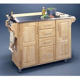 Home Styles Stainless Steel Top Kitchen Cart