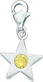 Sterling Silver November CZ Birthstone Star Charm New