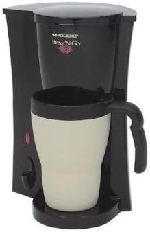 Black &amp; Decker - Brew 'N Go Coffee Maker - Black/white