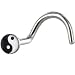 Surgical Steel Black and White YIN YANG Logo Nose Ring