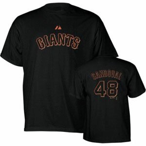 MLB Pablo Sandoval San Francisco Giants Adult Short Sleeve Basic Tee (Black, Small)