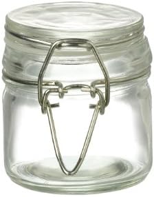 Square Glass Clip Top Storage Jars (7 x 6 cm)