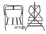 Lot of Two Folding Floor Saddle Racks Rope Black