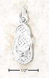 Sterling Silver April CZ Birthstone Flip Flop Charm