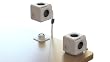 Allocacoc PowerCube Extended Steckdosenleiste (4x Verteiler, 230V Schuko, USB) grau