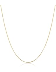 14k Italian Yellow Gold .50mm Adjustable Box Chain Necklace, 20"