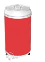 Red Coola Can Refrigerator