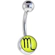 Zodiac Sign SCORPIO SYMBOL Logo Belly Button Ring