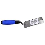5 X 2 Inch Notched Trowel - Rubber Handle