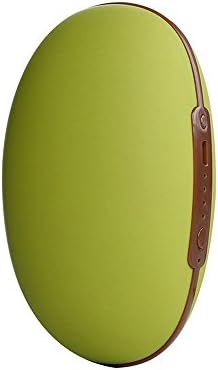 Protable Rechargeable Magic Bean Shape Mini USB Double Side Hand Warmer, 5200mh Power Bank, Electric Hand Warmer Christmas Gift Set (Green)