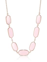 Sterling Silver Glass, Cubic Zirconia Necklace, 18"