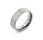 6mm Wide Mens and Womens Titanium Etched Celtic Knot Wedding Band Ring Size 8(Size 6,7,8,9,10,11,12,13,14)