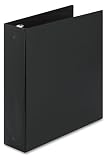 Avery 03501 Economy Round Ring Reference Binder, 2in Capacity, Black, Carton of 12